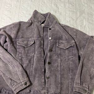 Womens Boutique Lavender Corduroy jacket . oversized, new, worn once or twice